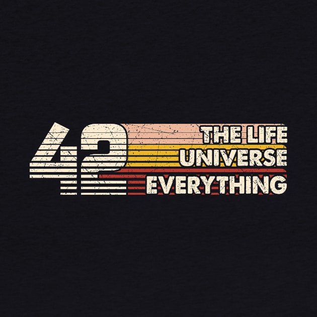 Retro Style 42 The Answer To Life The Universe And Everything by dmitriytewzir